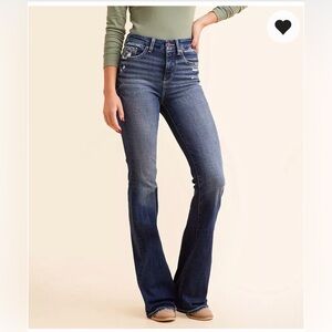 Like New Buckle Black High Rise Fit No. 35 Flare Stretch Jean